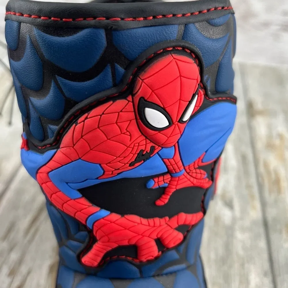Toddler Boy’s Spider-Man Light Up Winter Snow Boots Shoes Size 8